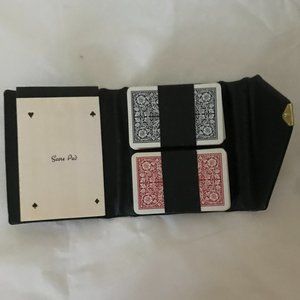 2-deck playing card set with score pad VINTAGE
